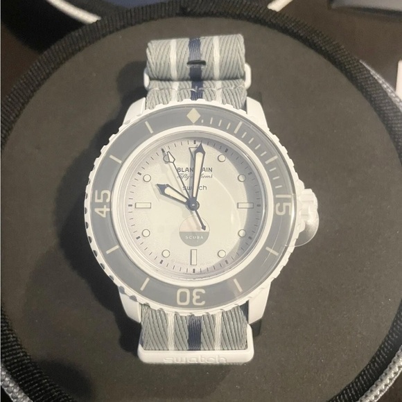 Swatch x Blancpain Scuba Fifty Fathoms Antarctic Ocean Bioceramic Watch - Picture 1 of 2